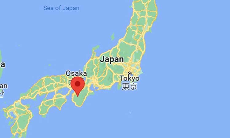Koyasan on Japan map