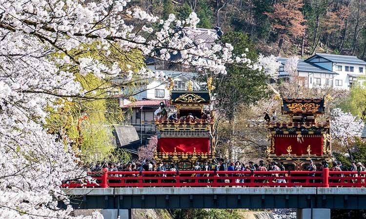 Takayama Floats, Matsuri Festival in Takayama zur Kirschblütenzeit