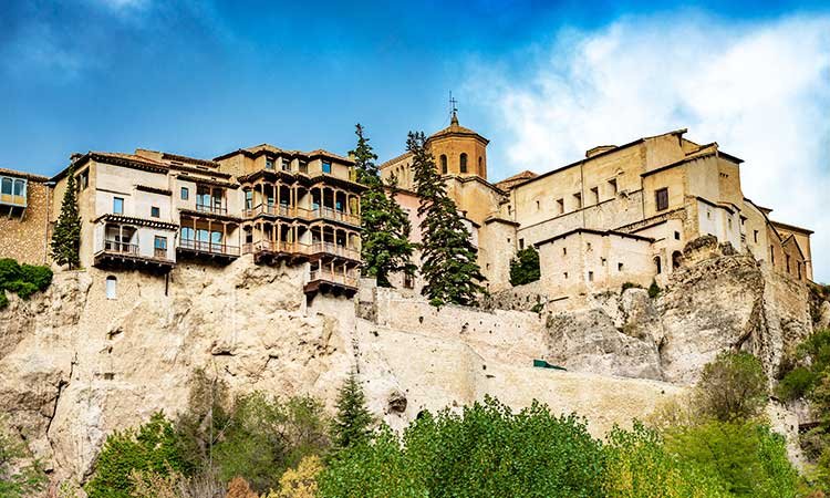 Casas colgadas, hängende Häuser von Cuenca am Fels