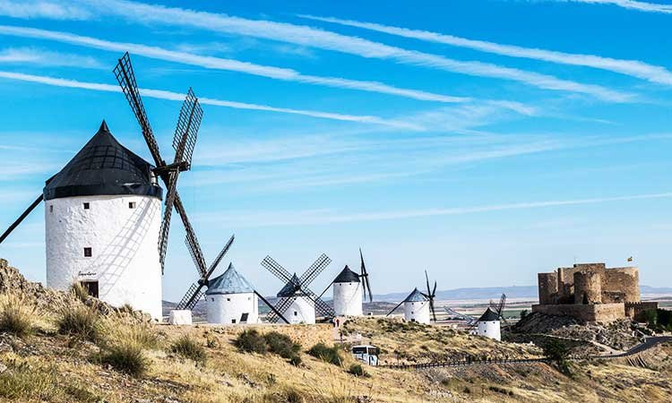 Die weißen Windmühlen von Consuegra, Don Quijote