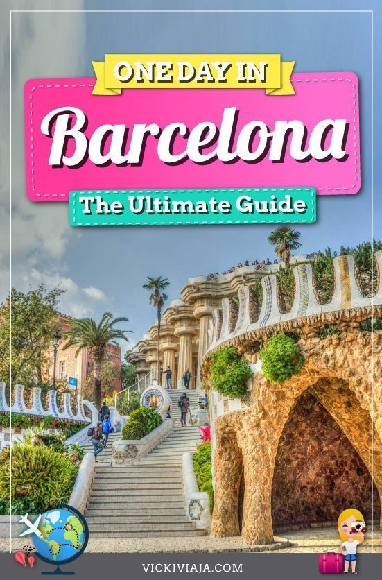 Barcelona one day itinerary pin