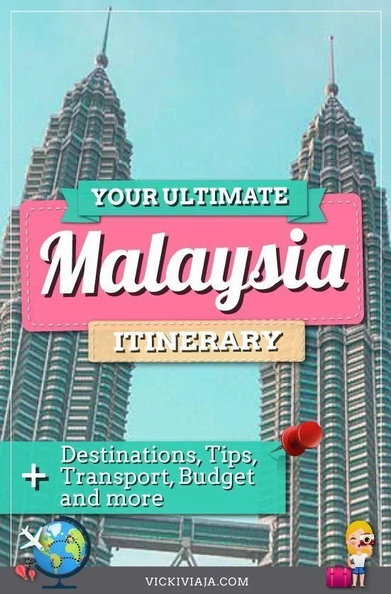 Malaysia itinerary pin