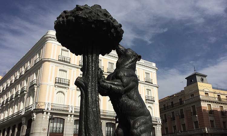 Puerta del Sol, Platz in Madrid, Spanien, Bärenstatue