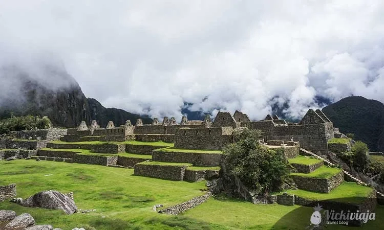 Ruins in the lost citadell of Machu Picchu, Peru