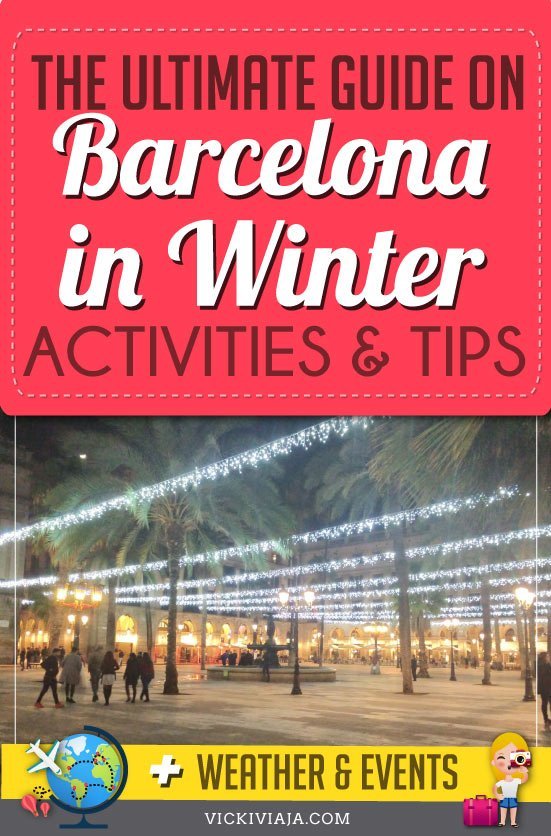 Barcelona in winter pin