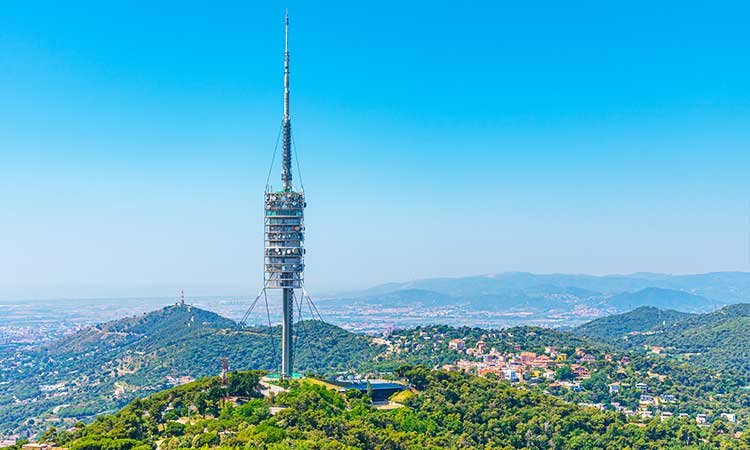 Torre Collserola, view pint in the mountains of Barcelona