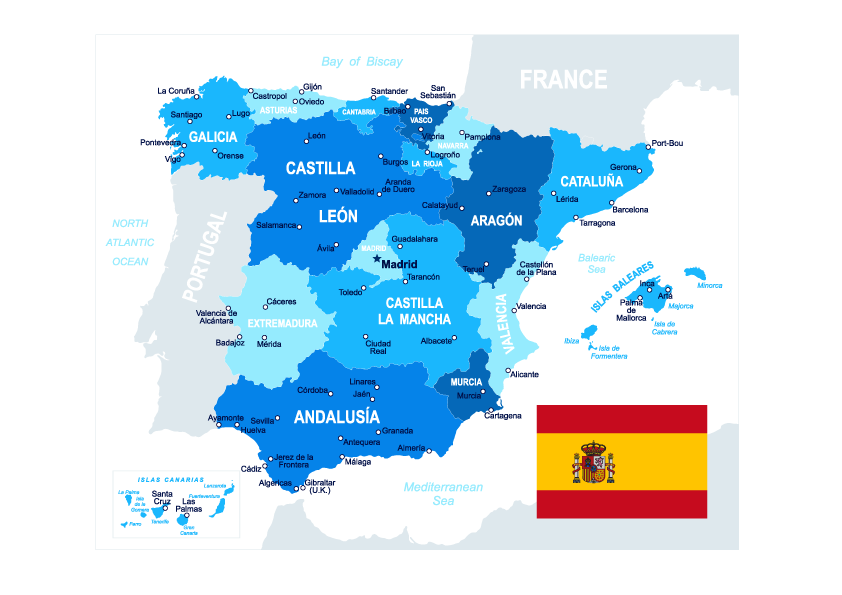 autonome regionen Spanien Karte