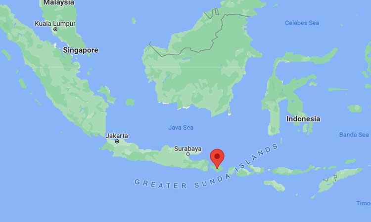 Bali map, Indonesia island