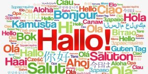 Hallo in verschiedenen Sprachen