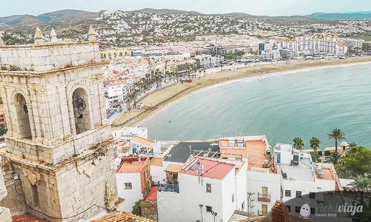 View from Castillo de Peniscola, beach