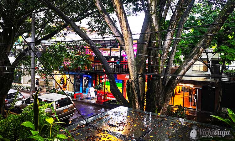 the bars of El Poblado Neighborhood